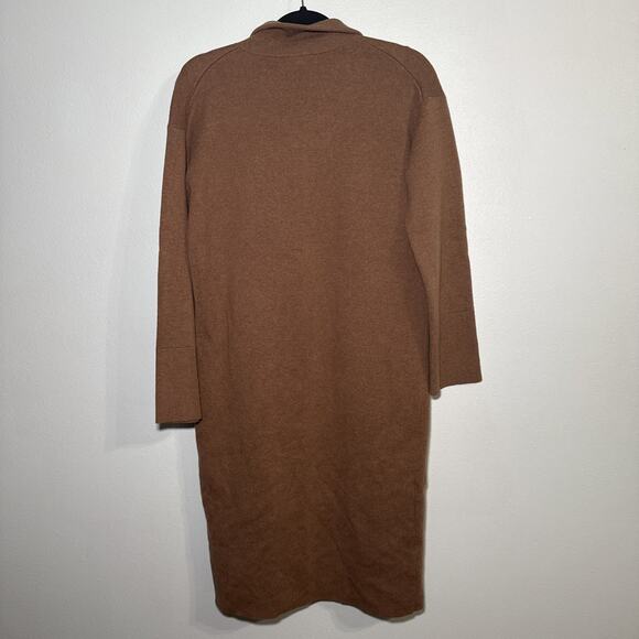 J. Crew Ella Open Front Long Sweater Blazer Dark Camel AD753 Size XSS Onversized - Picture 5 of 5